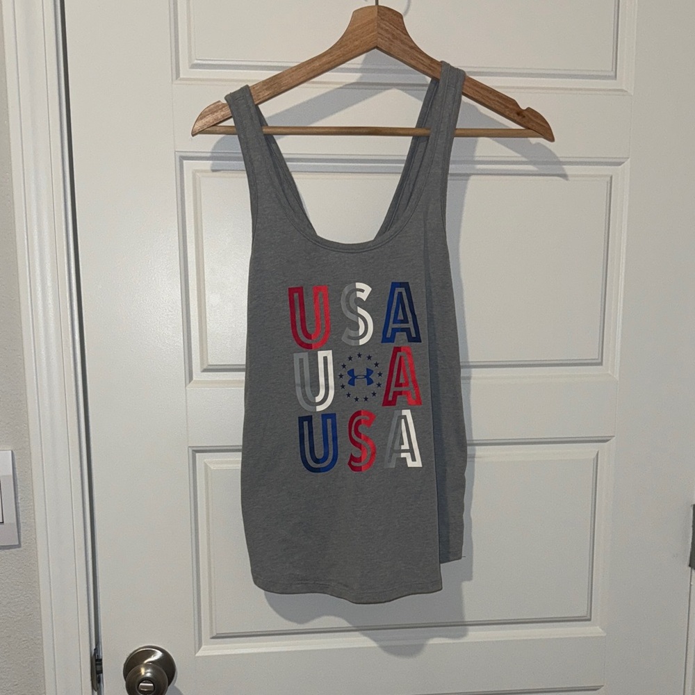 under armour USA cross back athletic tank size small